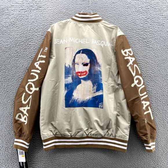 Jean Michel Basquiat x Members Only Bomber Mens Med Varsity Mona Lisa Streetwear - Picture 7 of 12
